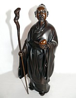 бронзовая фигура одного из Семи Богов Счастья, Япония