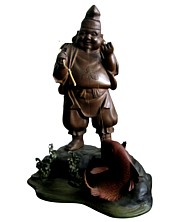 бронзовая статуэтка Эбису, Япония, 1880е гг.