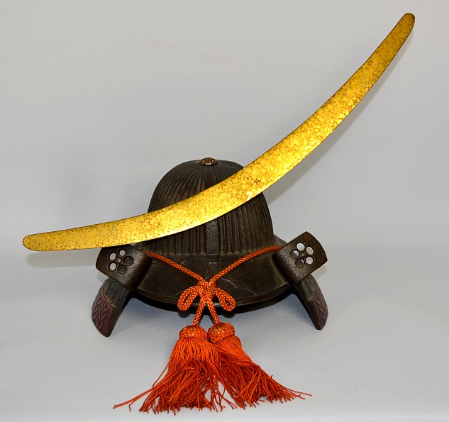 Бронзовый интерьерный самурайский шлем КАБУТО, Япония