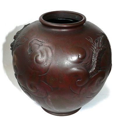 бронзовая ваза с Драконом, 1860-е гг., Япония