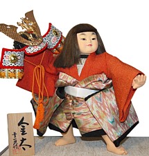 японская антикварная кукла Кинтаро, 1950-е гг.