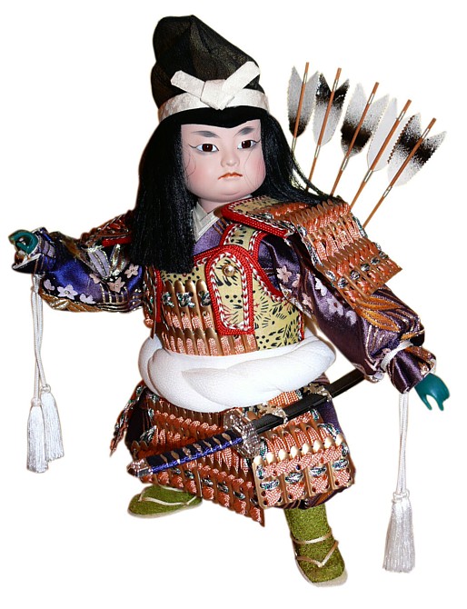 Самурай в боевых доспехах, японская интерерная кукла
