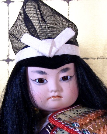 самурай в доспехах, японская интерьерная авторская кукла
