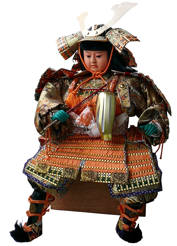 самурай, большая японская интерьерная кукла