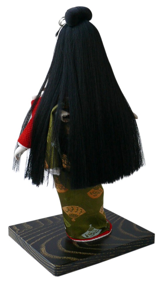 девочка-танцовщица с веером, традиционная японская кукла, 1930-е гг