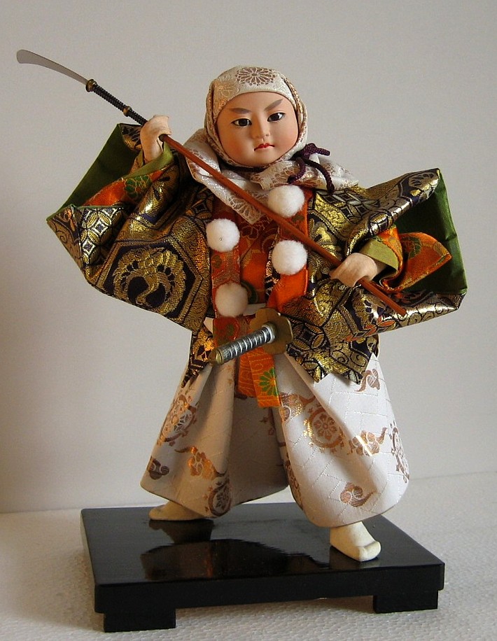 Воин-монах, японская старинная кукла