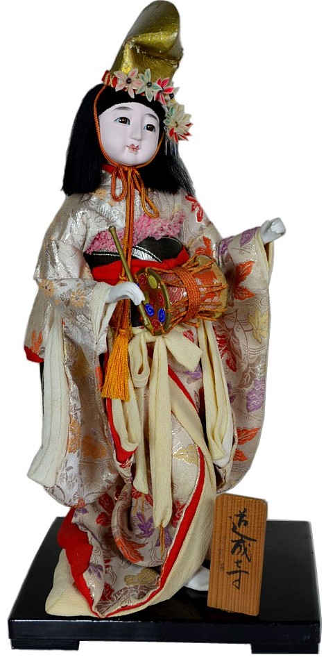 японская антикварная интерьерная кукла