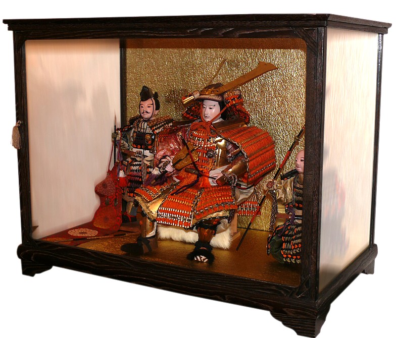 воины-самураи, японские антикварные куклы