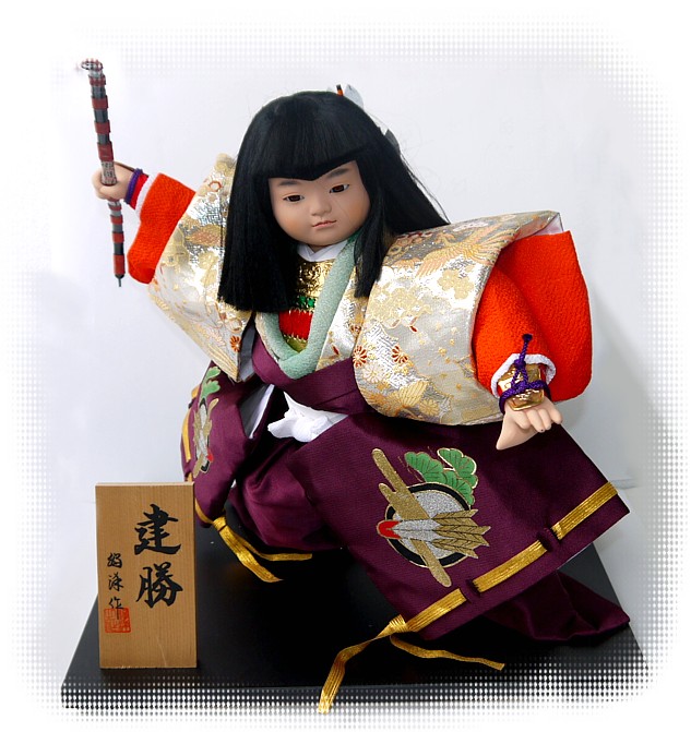 японская интерьерная кукла Юный самурай, 1960-е гг.