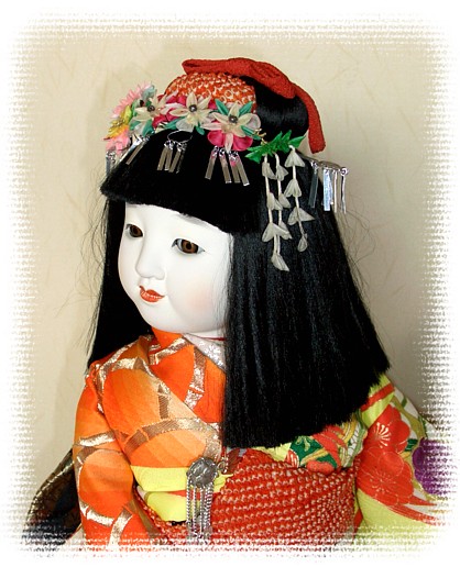 коллекционная японская кукла в кимоно