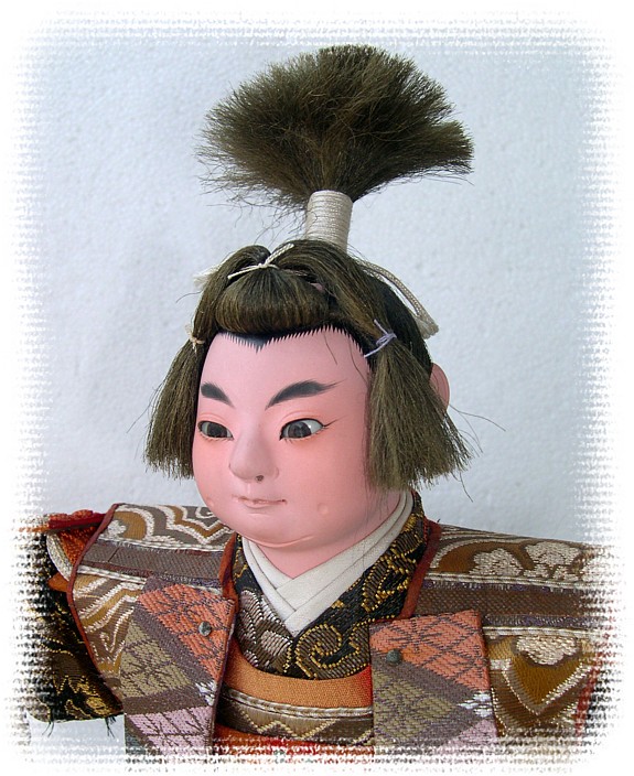 самурай, японская антикварная кукла