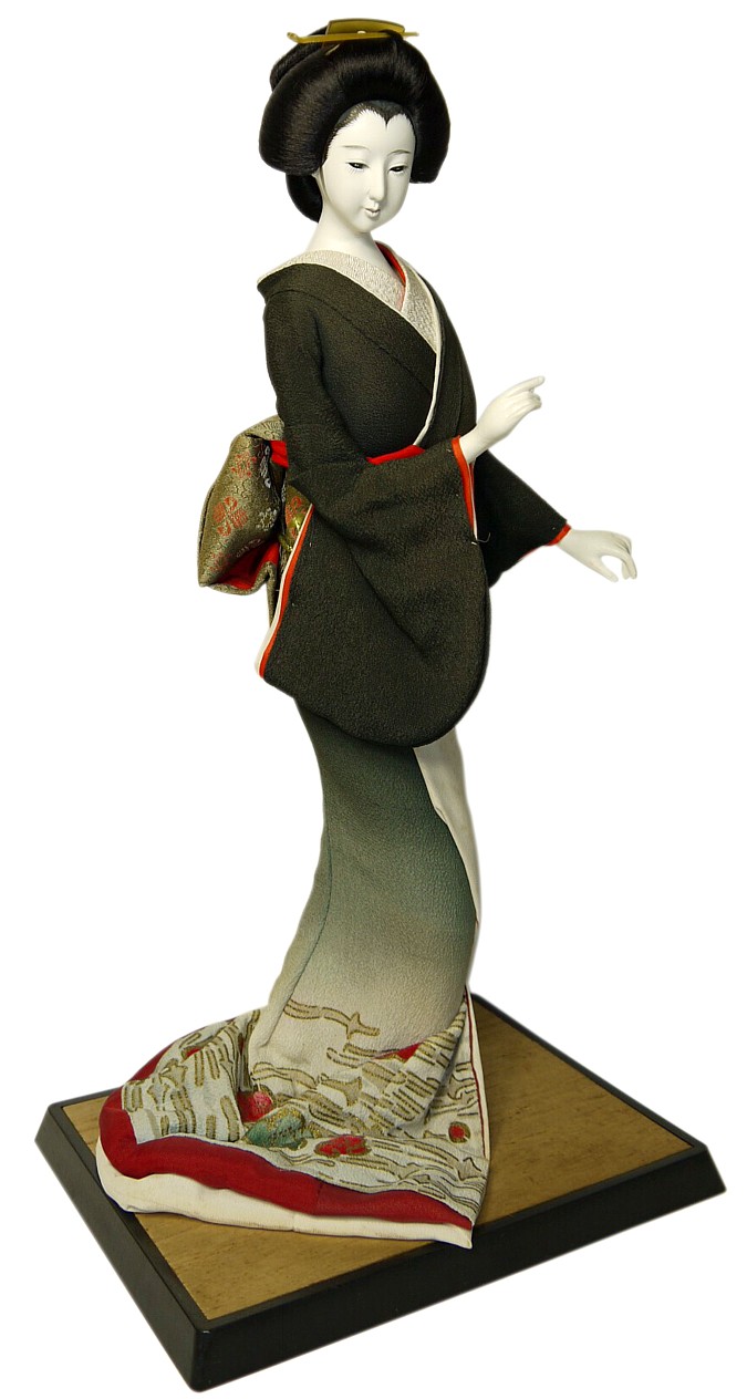 японская старинная кукла в кимоно, 1920-е гг.