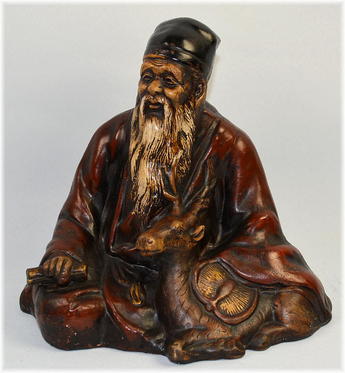 ДЗЮРОДЗИН,  один из Семи Богов Счастья, японская авторская статуэтка, 1920-е гг.