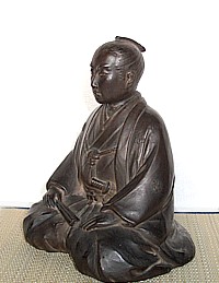 САМУРАЙ, старинная японская портретная статуэтка, 1900-е гг. 