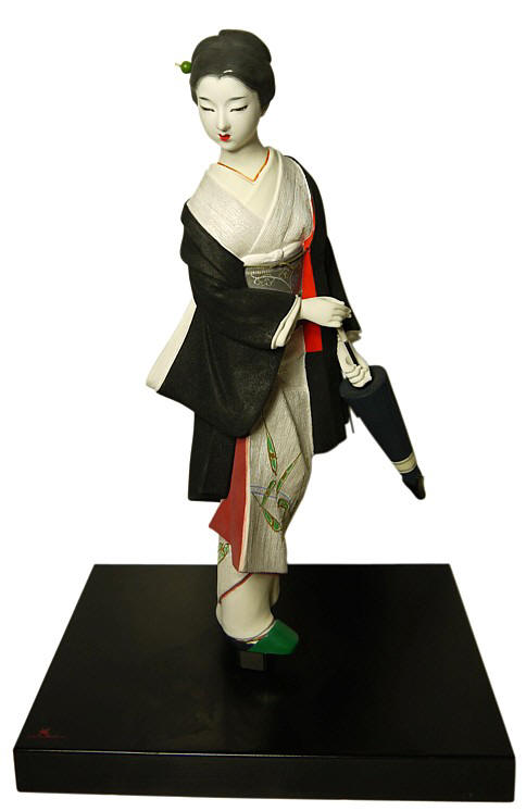 статуэтка Японка с зонтиком, 1950-е гг, Япония, Хаката