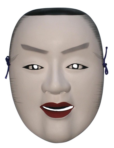 японская маска персонажа театра НО-О, керамика, 1930-е гг.