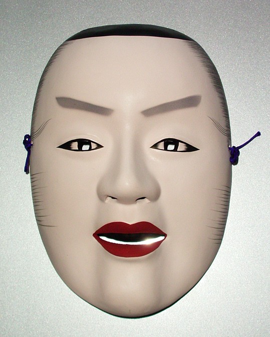 Принцесса Чудзё, Chujo Hime, маска театра НО-О, керамика, Хаката