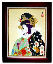 японская картина на шелке, 1920-е гг.