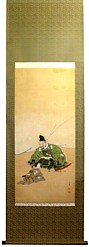 Самурай с сыном (Кусуноке Масашигэ), японская картина, 1900-е гг.