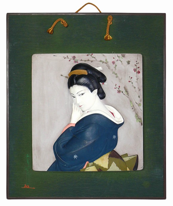 японская картина-барельеф, Хаката, 1930-е гг.