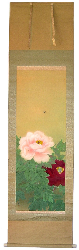 японский акварельный рисунок на свитке, 1950-е гг.