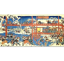 47 ронинов, японская гравюра Утагава Куниёси конца эпохи Эдо