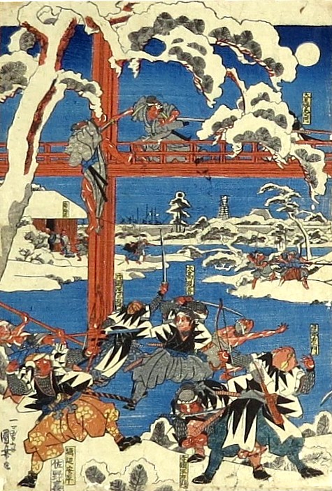 47 ронин японская гравюра Утагава Куниёши