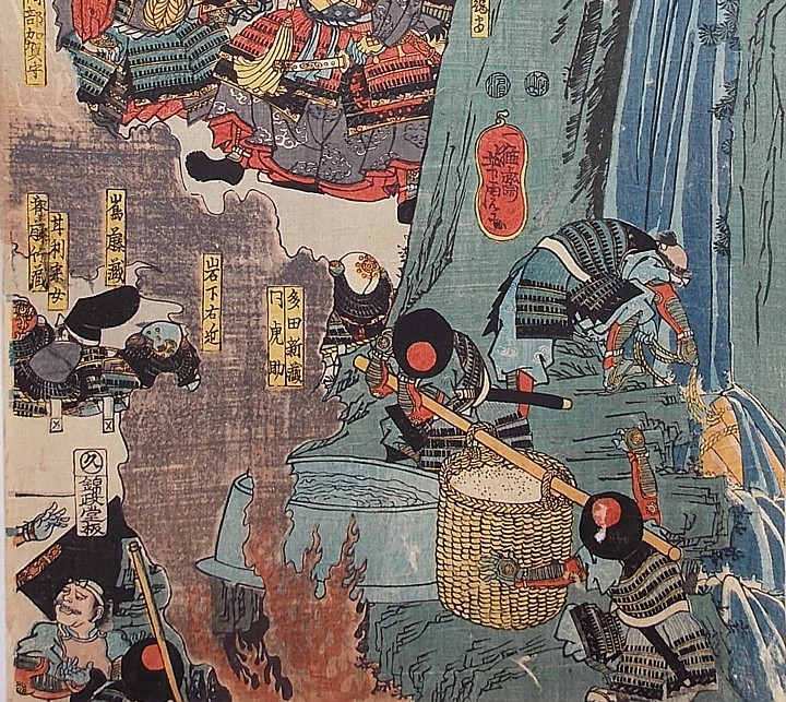 японская гравюра, 1870-е гг. деталь