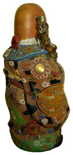 японский антиквариат: фарфоровая фигура одного из Семи Богов Удачи, щпоха Мэйдзи
