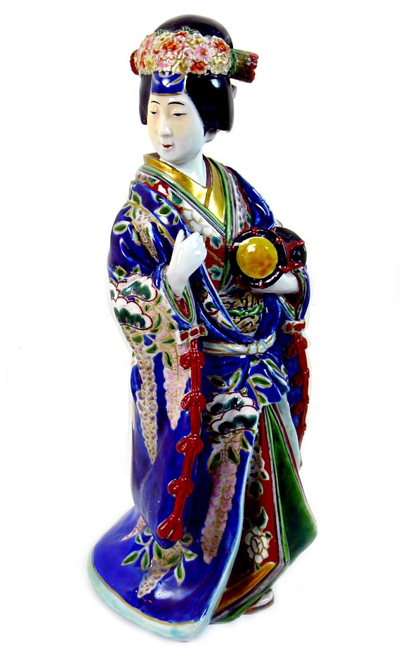  японская антикварная фарфоровая статуэтка,  1800-е гг.