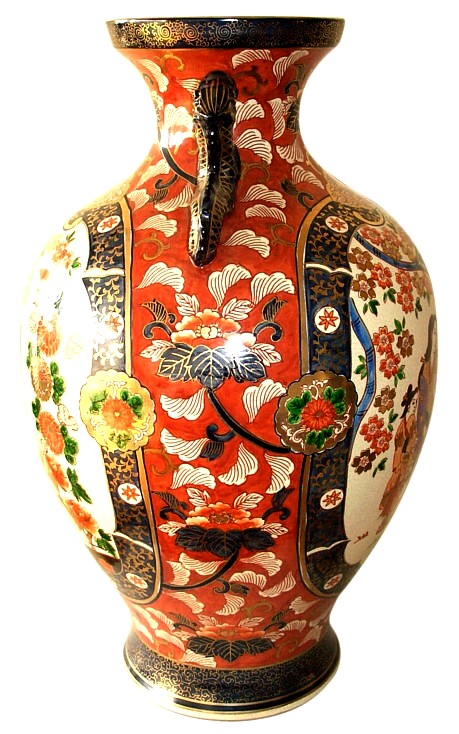 японская антикварная фарфоровая ваза Имари
