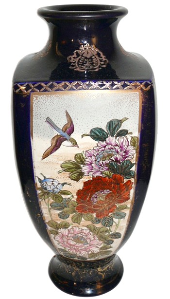 японская антикварная фарфорвая ваза Сацума