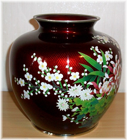 японская ваза клуазоне, Андо, 1910-е гг.
