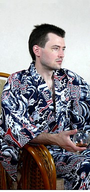 мужская одежда для дома: японская юката (кимоно) из хлопка
