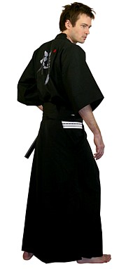 японское мужское короткое кимоно ДЗЭН
