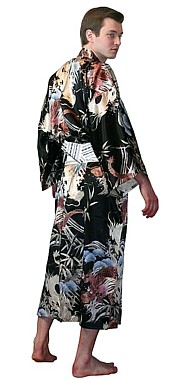 шелковый мужской халат-кимоно, Япония