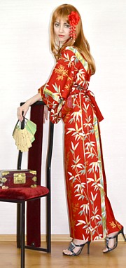 женский халат в японском стиле, хлопкок 100%. Япония