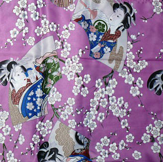 деталь рисунка ткани на японском кимоно
