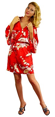шелковый халат-кимоно, сделано в Японии