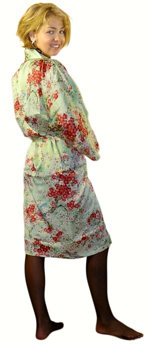 шелковый халатик кимоно