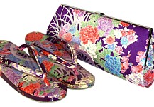 японская  шелковая сумочка и обувь для кимоно