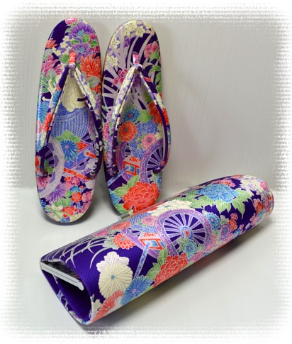 японская обувь дзори и вечерняя шелковая сумочка-клатч