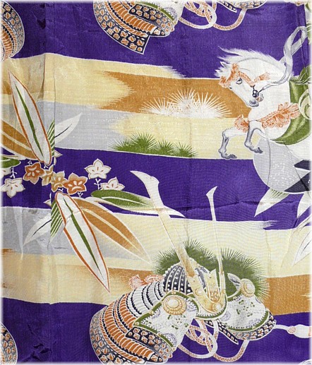 японское антикварное шелковое кимоно