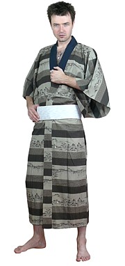 традиционое японское мужское кимоно