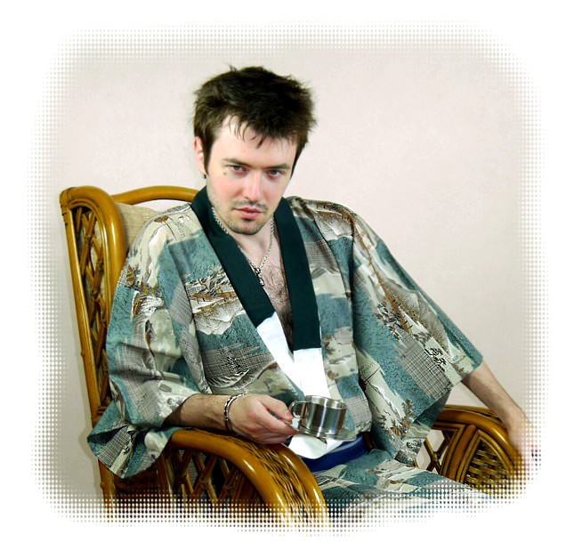 японская одежда: мужское кимоно и пояс оби