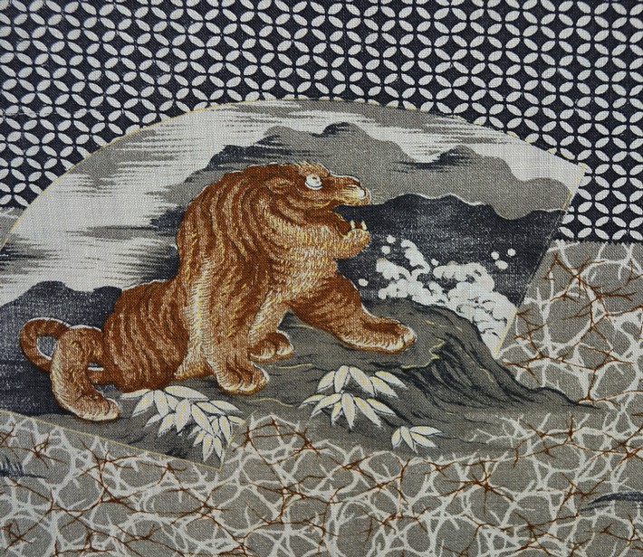деталь рисунка ткани японского мужского кимоно