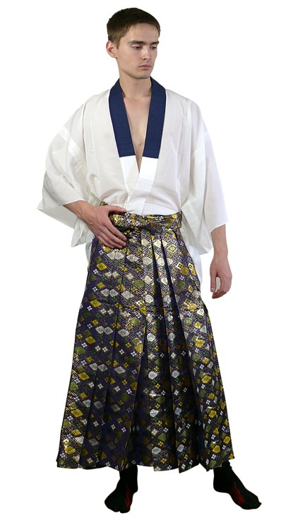 хакама из шелковой парчи, кимоно