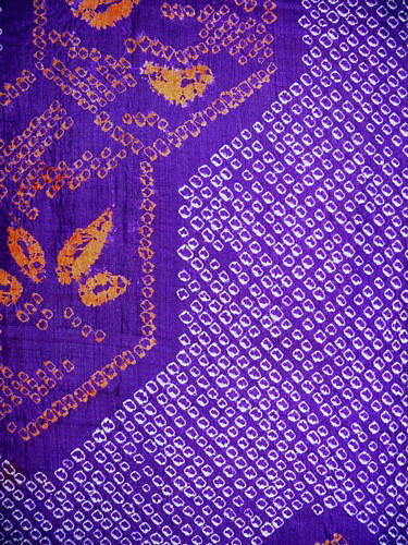 деталь дизайна ткани японского шелкового женского хаори