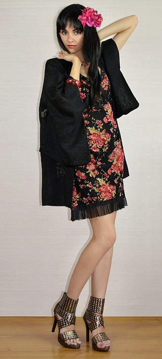 японское женское шелковое хаори - жакет, 1930-е гг.