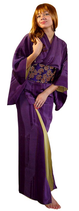 японское шелковое кимоно, 1920-е гг.